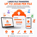 Large File Transfers Up To 20GB Per File