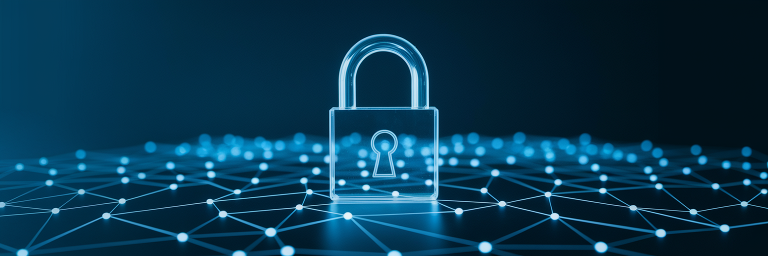 Digital security lock protecting data.