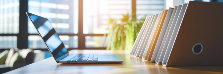 Freelancer's secure and organized home office.