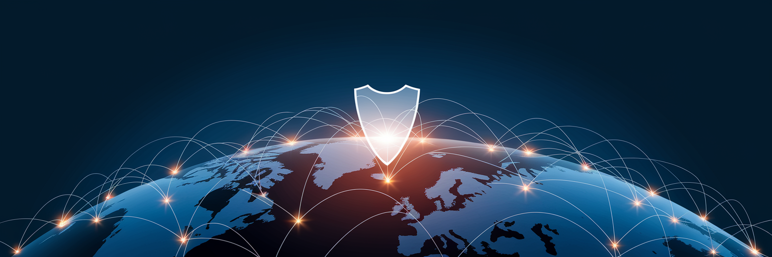 Secure global network representing business resilience.