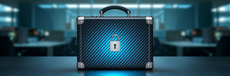 Secure briefcase representing end-to-end encryption.