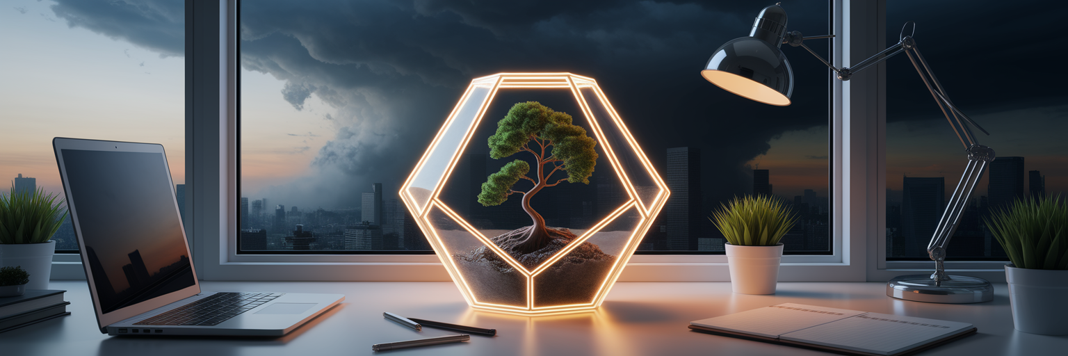 Protected sapling representing business data resilience.