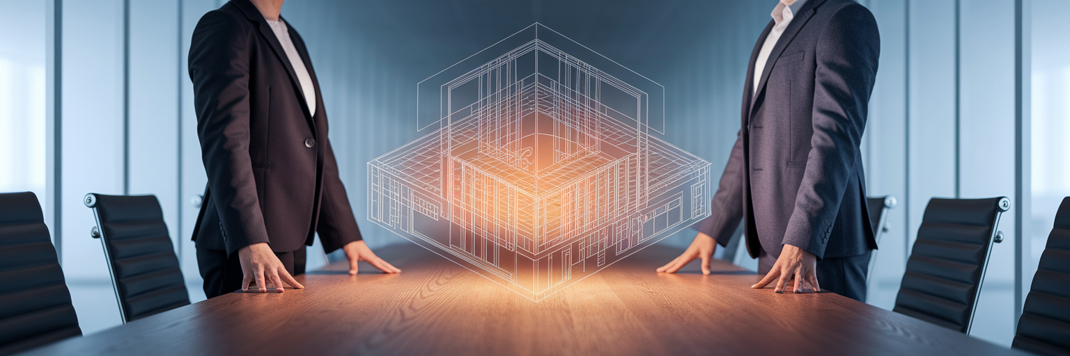 Professionals securely collaborating on a project.