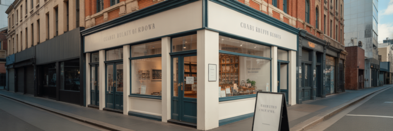 Cohesive branding on an Australian shopfront.