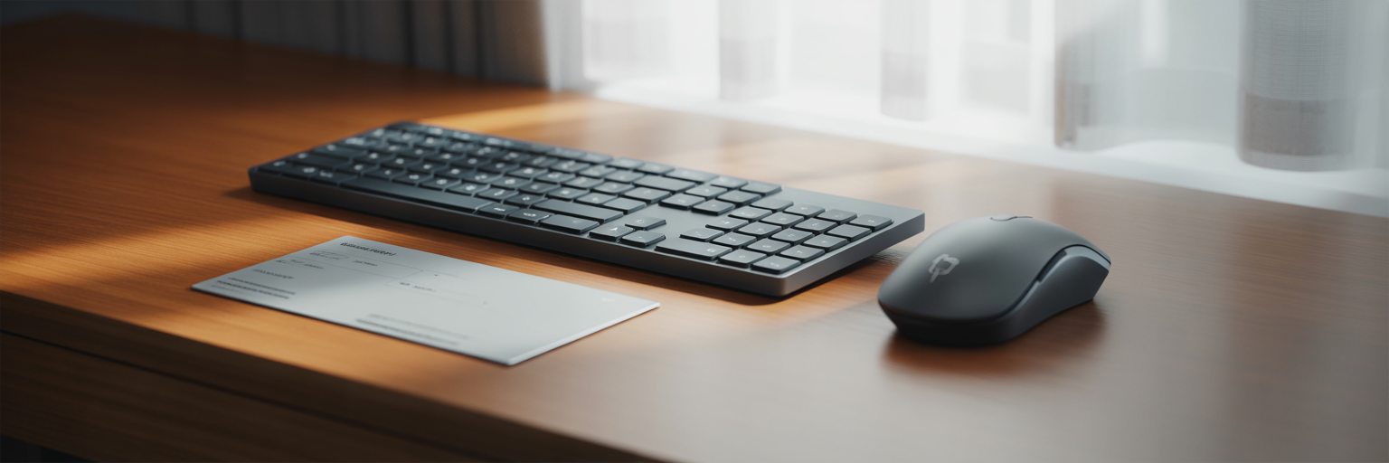 New keyboard with software license key.